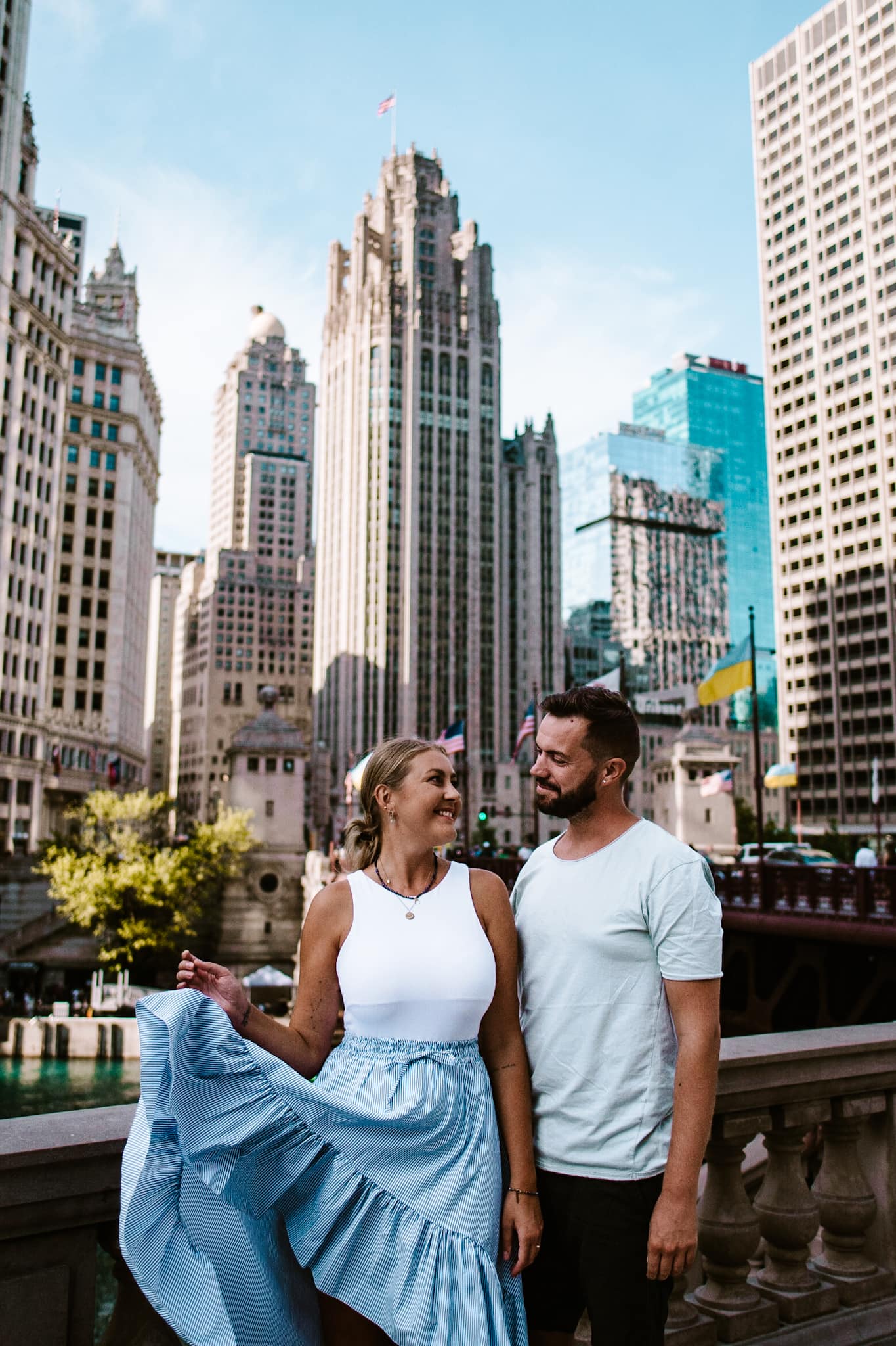 chicago river walk usa united states of america