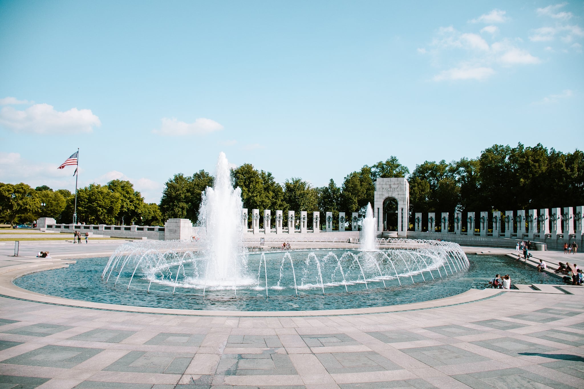 washington dc world war II memorial usa united states of america