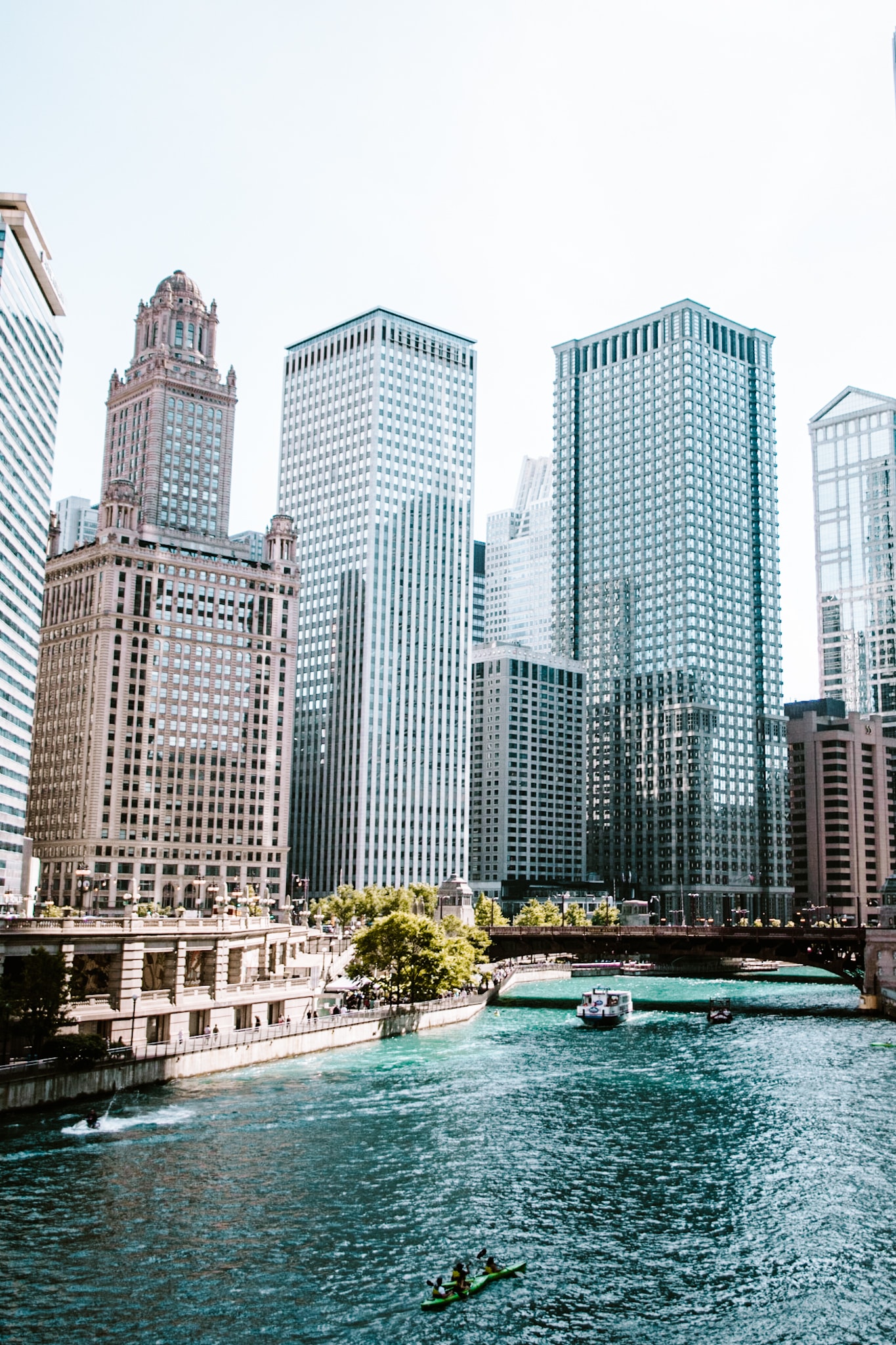 chicago river walk usa united states of america