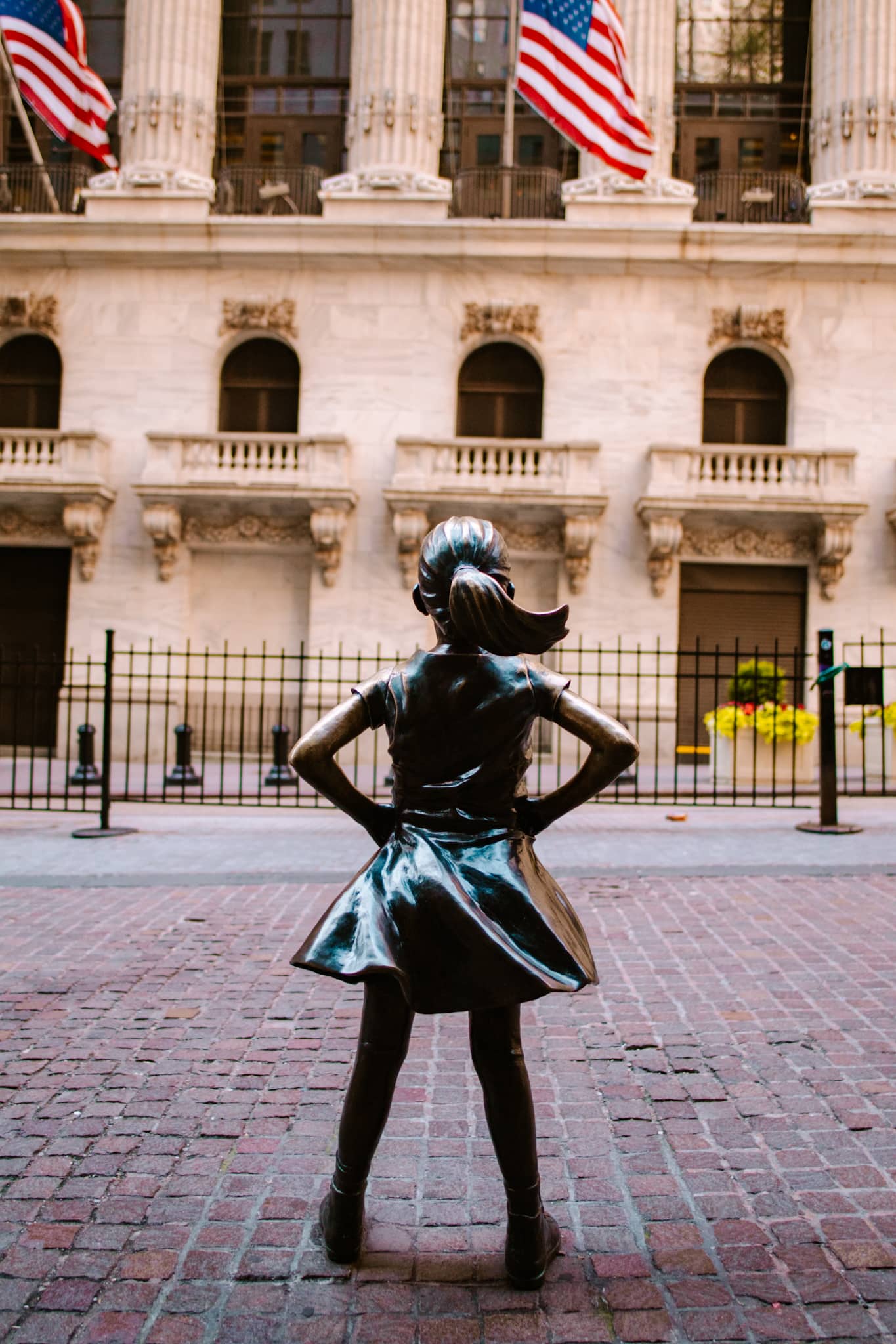 new york city fearless girl nyc usa united states of america