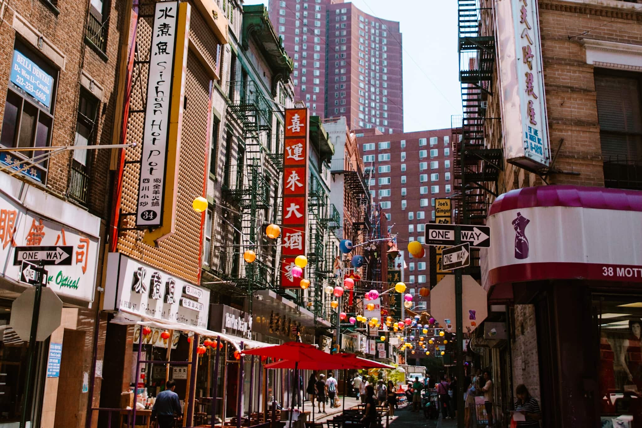 new york city china town nyc usa united states of america